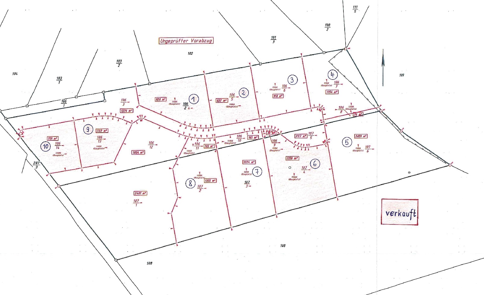 10 Baugrundstücke in Bülow bei Rehna